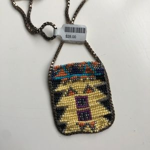 NWT UO Urban Outfitters Woven Seed Bead Necklace